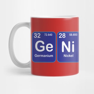 Genius quote  Design with Chemistry Sience  Periodic table Elements  for Science and Chemisty students Mug